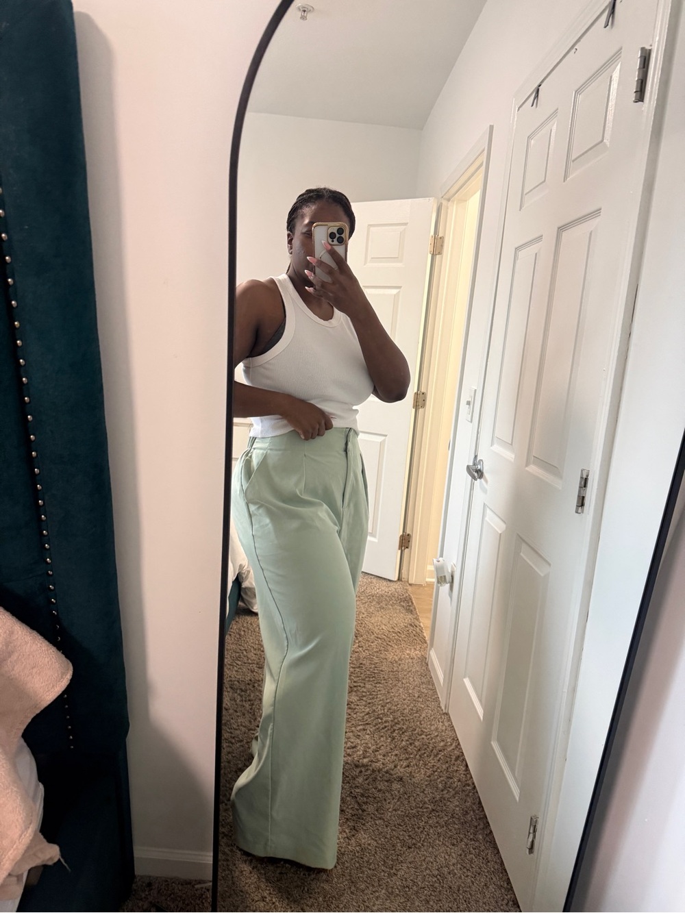 Fashion to Figure Soft Sage Wide-Leg High-Rise Pants - Picture 4 of 4